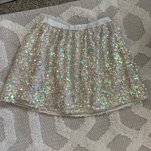Girls Iridescent sequin skirt.